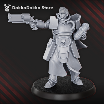 Crusader Knights Castellan the Pure, Crusader Knights proxy miniature, 28mm heroic scale unpainted resin