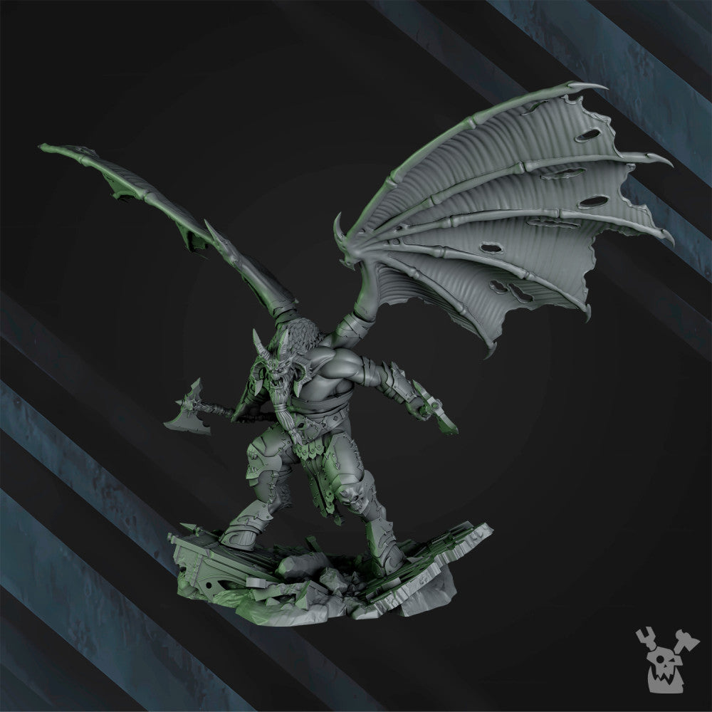 Dark Space Knights Arcdarblad Everendless, Dark Space Knights proxy miniature, 28mm heroic scale unpainted resin, view 3