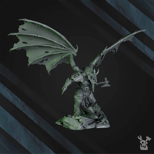 Dark Space Knights Arcdarblad Everendless, Dark Space Knights proxy miniature, 28mm heroic scale unpainted resin, view 4