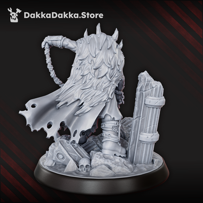 Mutant Uprising Marduk the Collector, Mutant Uprising proxy miniature, 28mm heroic scale unpainted resin