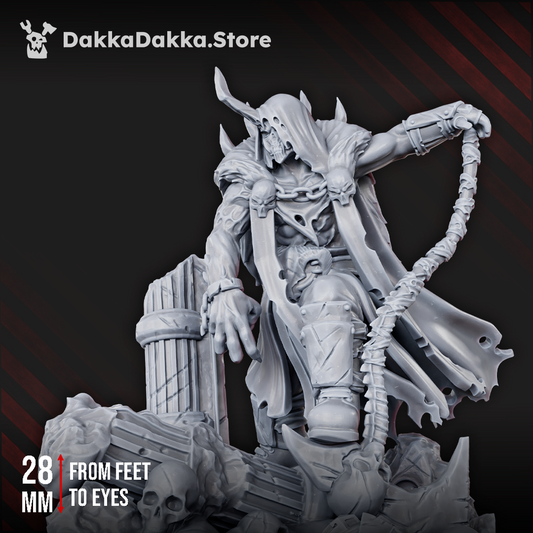Mutant Uprising Marduk the Collector, Mutant Uprising proxy miniature, 28mm heroic scale unpainted resin, view 3