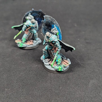 Dark Space Knights Omegor the Second Twin, Dark Space Knights proxy miniature, 28mm heroic scale unpainted resin, view 5