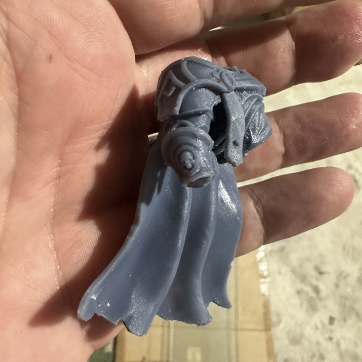 Dark Space Knights Omegor the Second Twin, Dark Space Knights proxy miniature, 28mm heroic scale unpainted resin, view 9