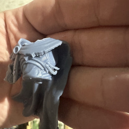 Dark Space Knights Omegor the Second Twin, Dark Space Knights proxy miniature, 28mm heroic scale unpainted resin, view 10