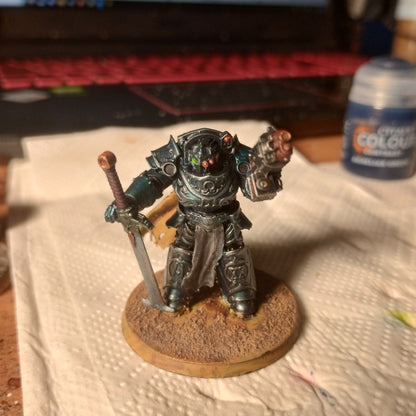 Dark Space Knights Scylla Commander Banesword, Dark Space Knights proxy miniature, 28mm heroic scale unpainted resin, view 6