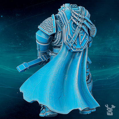 Dark Space Knights Scylla Commander Dragon Eye, Dark Space Knights proxy miniature, 28mm heroic scale unpainted resin, view 2