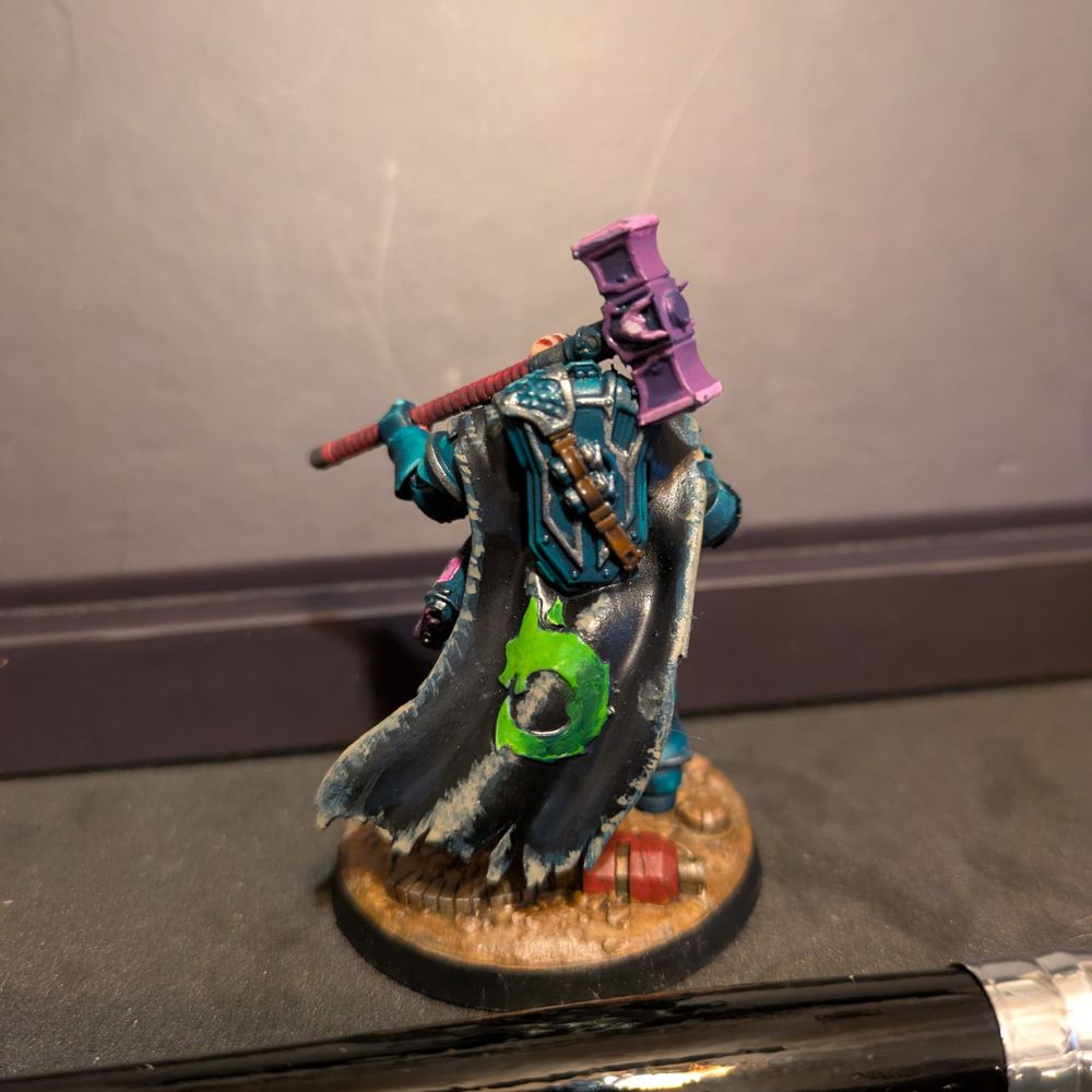 Dark Space Knights Scylla Commander Hammerhead, Dark Space Knights proxy miniature, 28mm heroic scale unpainted resin, view 4
