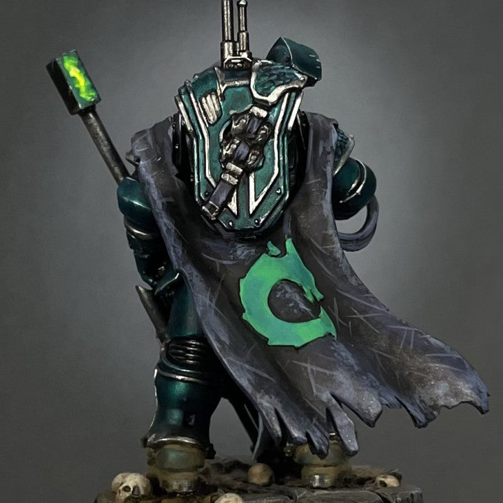Dark Space Knights Scylla Exod the Quiet, Dark Space Knights proxy miniature, 28mm heroic scale unpainted resin, view 10