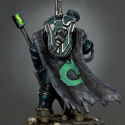 Dark Space Knights Scylla Exod the Quiet, Dark Space Knights proxy miniature, 28mm heroic scale unpainted resin, view 10