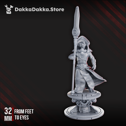 Dark Space Knights Spectral, Dark Space Knights proxy miniature, 28mm heroic scale unpainted resin, view 3