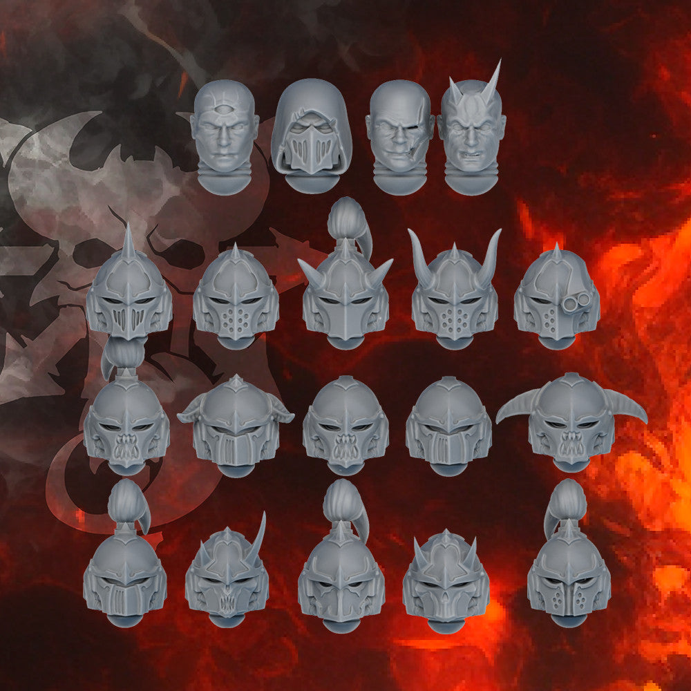 Dark Space Knights Traitors Squad (Build Kit), Dark Space Knights proxy miniature, 28mm heroic scale unpainted resin, view 7