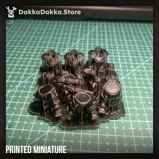 Space Dwarf Flameheart Guardians, Space Dwarf proxy miniature, 28mm heroic scale unpainted resin, view 2