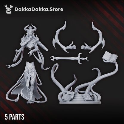 Hellspawn Avatar of Lust with a Sword, Hellspawn proxy miniature, 28mm heroic scale unpainted resin, view 2