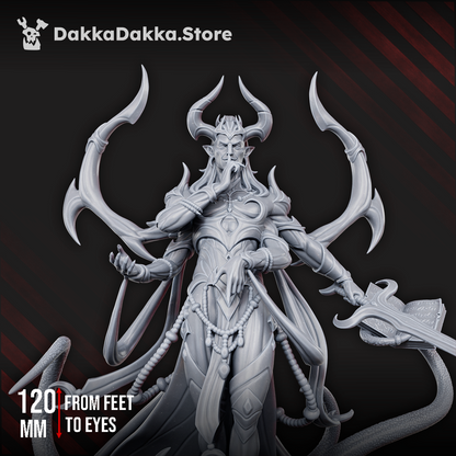 Hellspawn Avatar of Lust with a Sword, Hellspawn proxy miniature, 28mm heroic scale unpainted resin, view 3