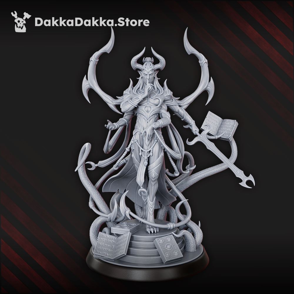 Hellspawn Avatar of Lust with a Sword, Hellspawn proxy miniature, 28mm heroic scale unpainted resin, view 4