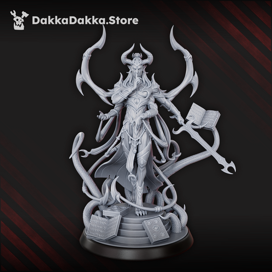 Hellspawn Avatar of Lust with a Sword, Hellspawn proxy miniature, 28mm heroic scale unpainted resin, view 4
