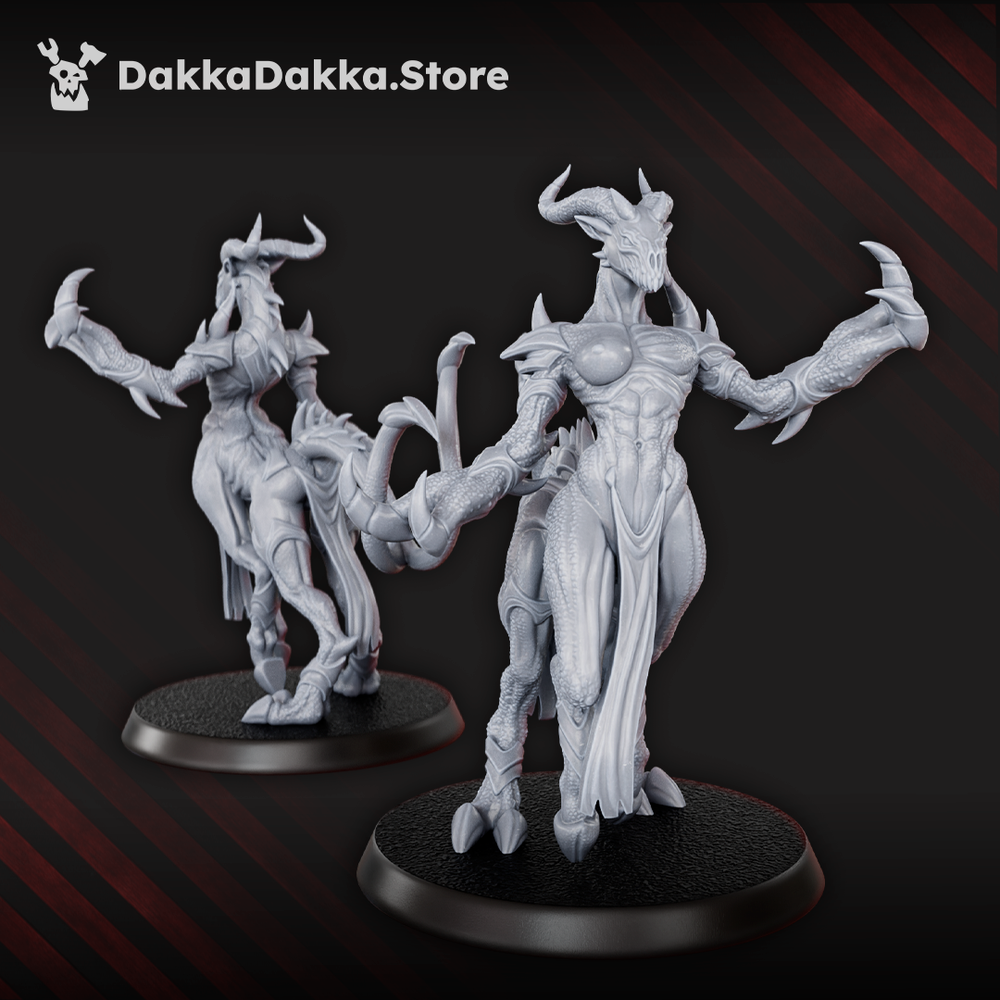 Hellspawn Daemons of Lust Fiends x3 (3 Units), Hellspawn proxy miniature, 28mm heroic scale unpainted resin