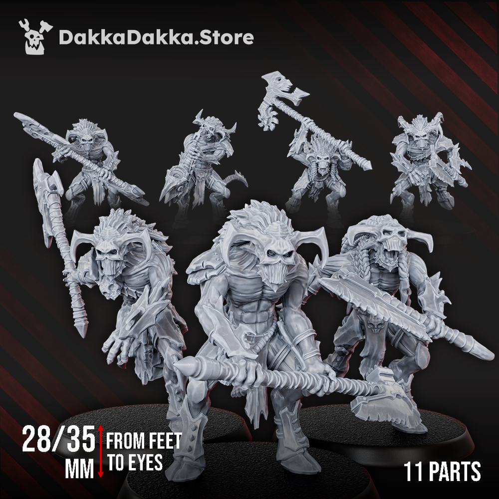Hellspawn Flesh Daemon Squad x10 (10 Units), Hellspawn proxy miniature, 28mm heroic scale unpainted resin