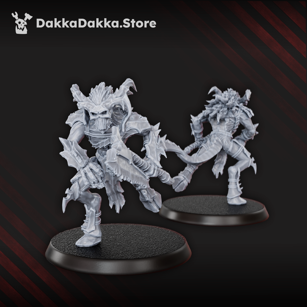 Hellspawn Flesh Daemon Squad x10 (10 Units), Hellspawn proxy miniature, 28mm heroic scale unpainted resin, view 3