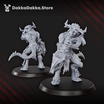 Hellspawn Flesh Daemon Squad x10 (10 Units), Hellspawn proxy miniature, 28mm heroic scale unpainted resin, view 8