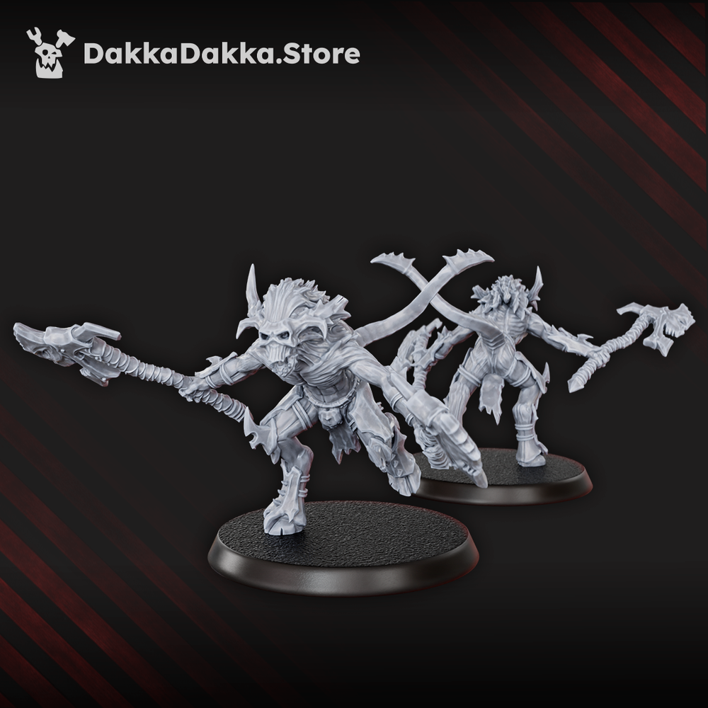 Hellspawn Flesh Daemon Squad x10 (10 Units), Hellspawn proxy miniature, 28mm heroic scale unpainted resin, view 10