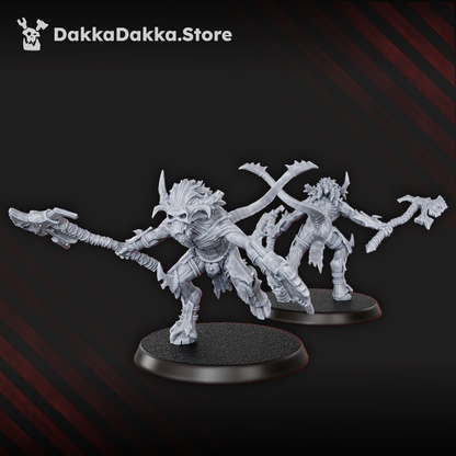 Hellspawn Flesh Daemon Squad x10 (10 Units), Hellspawn proxy miniature, 28mm heroic scale unpainted resin, view 10