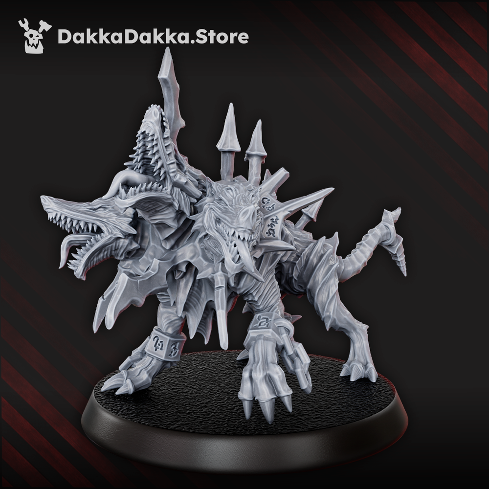 Hellspawn Garm the Great Hound of the Wormhole, Hellspawn proxy miniature, 28mm heroic scale unpainted resin