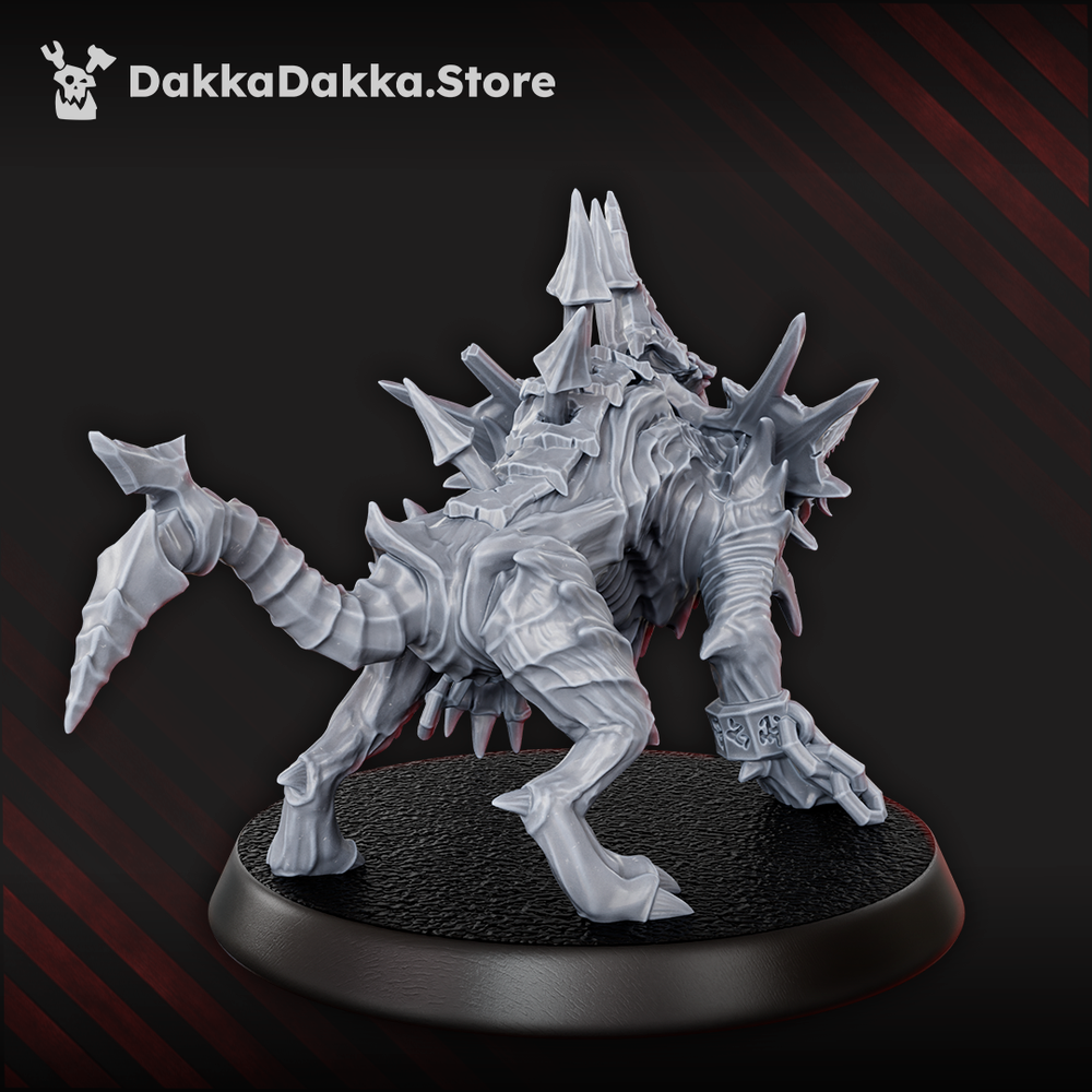 Hellspawn Garm the Great Hound of the Wormhole, Hellspawn proxy miniature, 28mm heroic scale unpainted resin, view 2