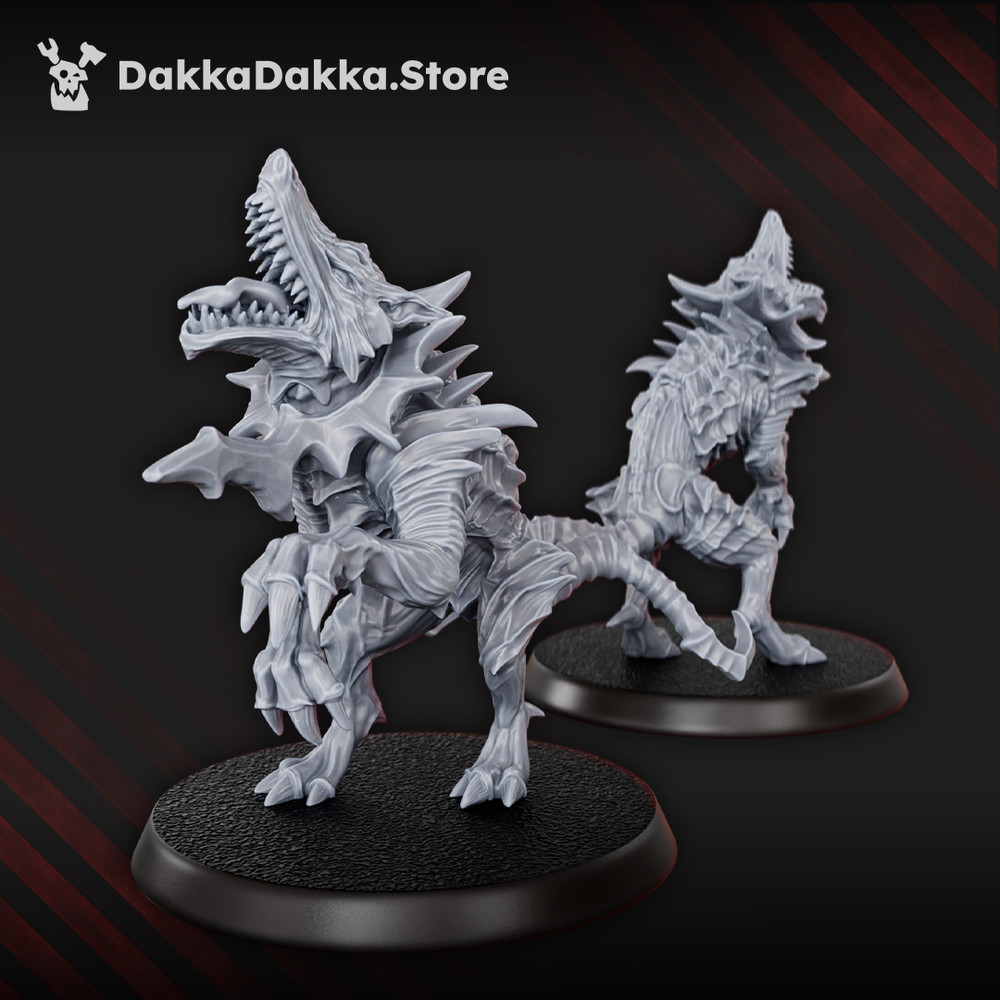 Hellspawn Hounds of the Wormhole x5 (5 Units), Hellspawn proxy miniature, 28mm heroic scale unpainted resin