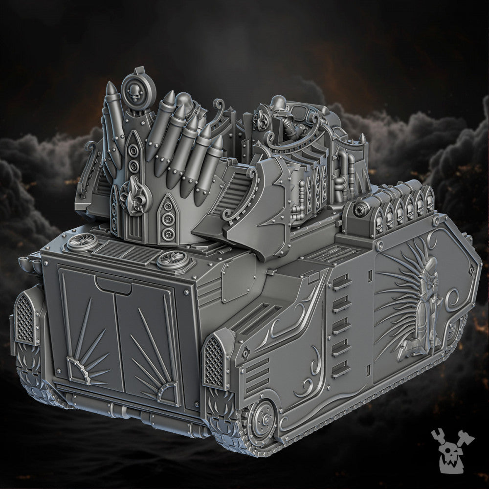 Battle Sisters Sorrow Keeper, Battle Sisters proxy miniature, 28mm heroic scale unpainted resin, view 3