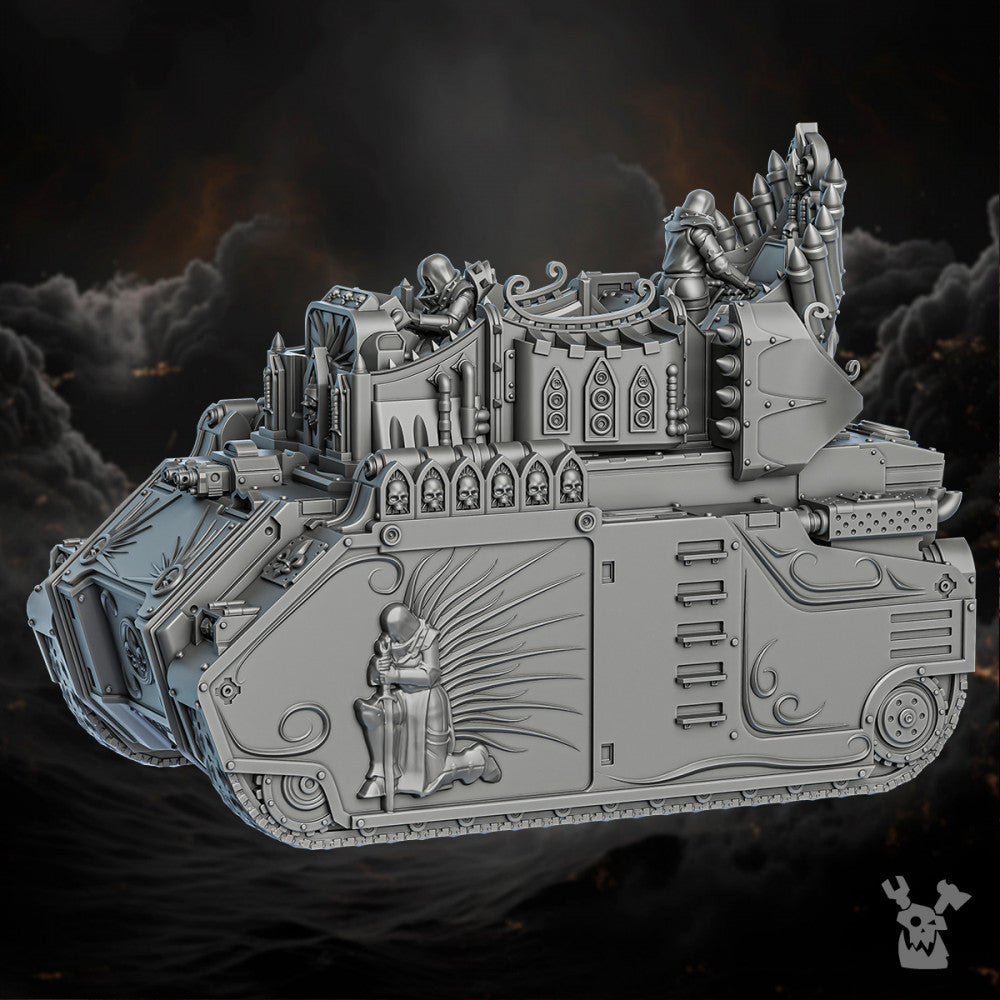 Battle Sisters Sorrow Keeper, Battle Sisters proxy miniature, 28mm heroic scale unpainted resin, view 4