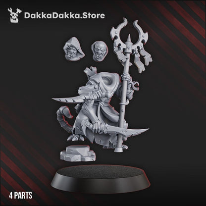 Hive Citizens CHC Elite Bodyguard, Hive Citizens proxy miniature, 28mm heroic scale unpainted resin, view 5