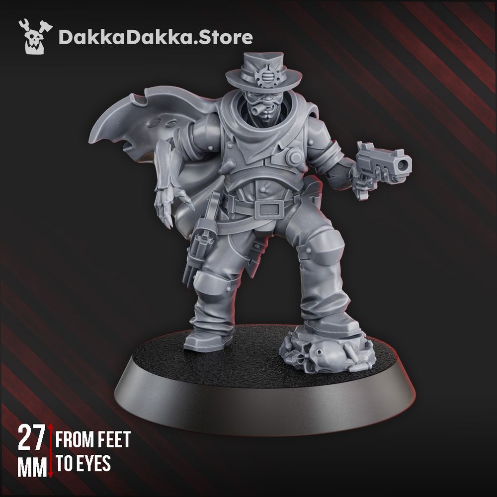 Hive Citizens CHC Heroic Rebel, Hive Citizens proxy miniature, 28mm heroic scale unpainted resin, view 3