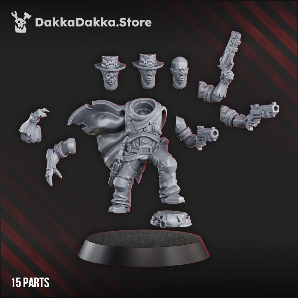 Hive Citizens CHC Heroic Rebel, Hive Citizens proxy miniature, 28mm heroic scale unpainted resin, view 5