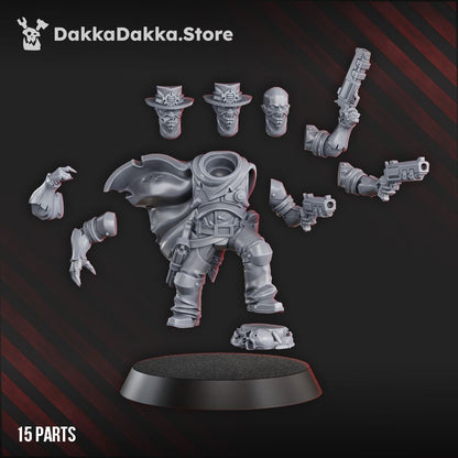 Hive Citizens CHC Heroic Rebel, Hive Citizens proxy miniature, 28mm heroic scale unpainted resin, view 5