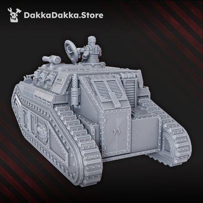 Imperial Army Armored Personnel Carrier Dragon I, Imperial Army proxy miniature, 28mm heroic scale unpainted resin, view 3