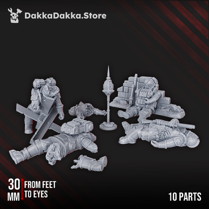 Imperial Army Fallen Dawnguard Soldiers, Imperial Army proxy miniature, 28mm heroic scale unpainted resin
