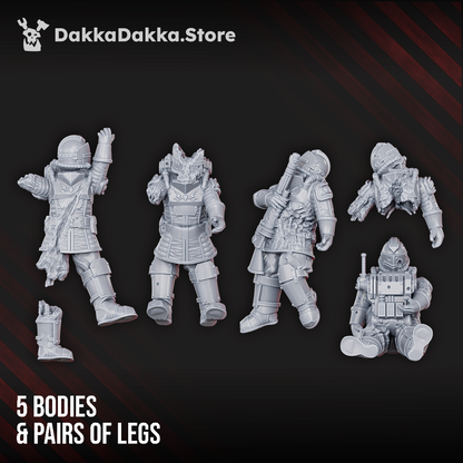 Imperial Army Fallen Dawnguard Soldiers, Imperial Army proxy miniature, 28mm heroic scale unpainted resin, view 5