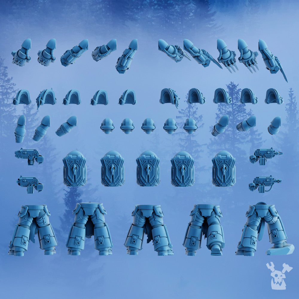 Wolf Knights Icebreakers (Build Kit), Wolf Knights proxy miniature, 28mm heroic scale unpainted resin