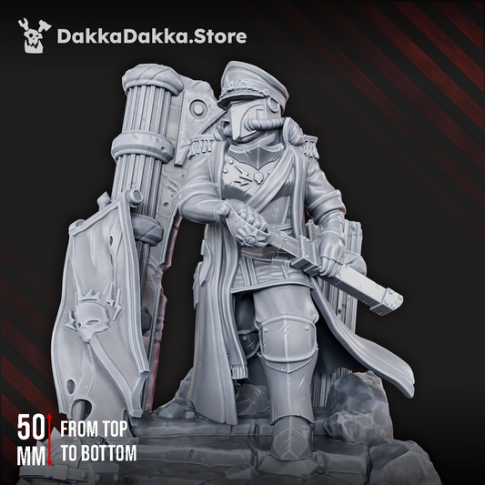 Imperial Army Lord Laberius Solis, Imperial Army proxy miniature, 28mm heroic scale unpainted resin