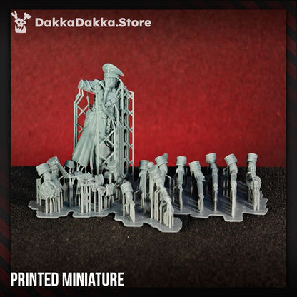Trench Warfare Ltn. Pachomy Zhukov, Trench Warfare proxy miniature, 28mm heroic scale unpainted resin, view 2