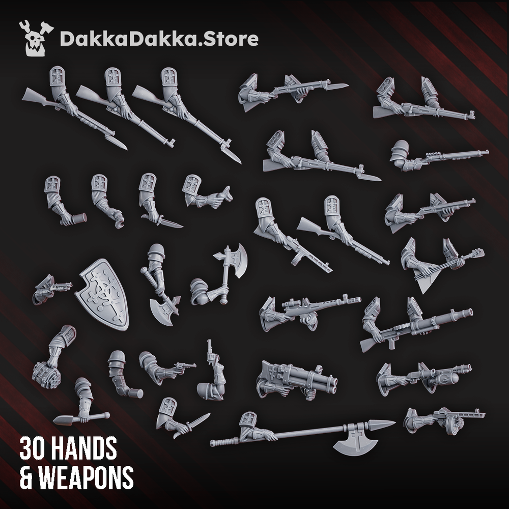Imperial Army Red Druzhina (Build Kit), Imperial Army proxy miniature, 28mm heroic scale unpainted resin, view 6