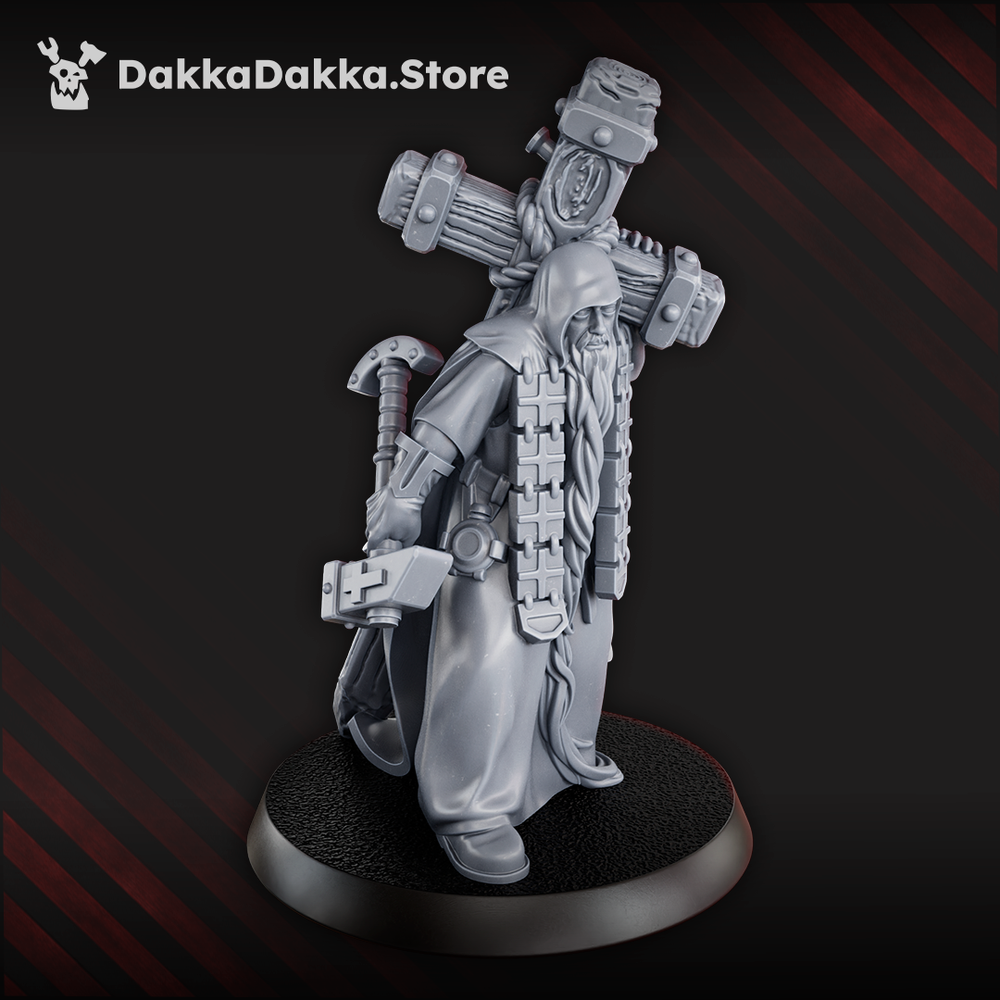 Trench Warfare Schemonk Avvakum, Trench Warfare proxy miniature, 28mm heroic scale unpainted resin