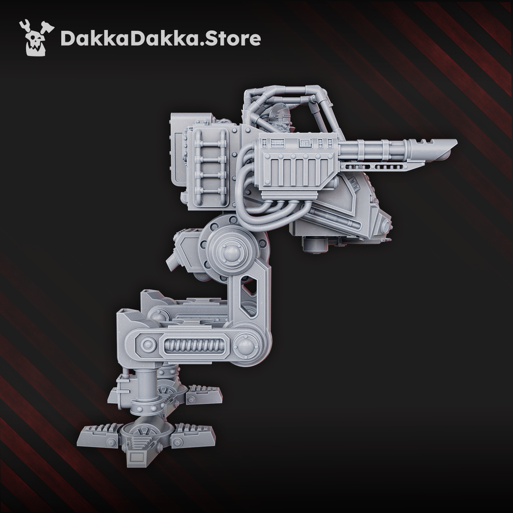 Imperial Army Scout Stompermech, Imperial Army proxy miniature, 28mm heroic scale unpainted resin, view 2