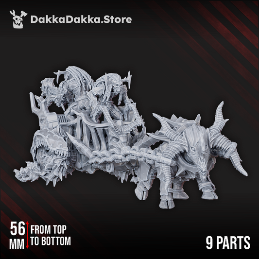 Hellspawn The Chariot of Burnout, Hellspawn proxy miniature, 28mm heroic scale unpainted resin