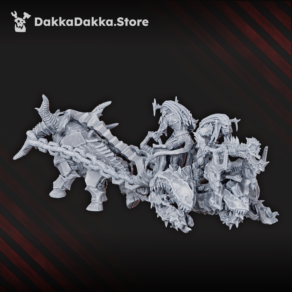 Hellspawn The Chariot of Burnout, Hellspawn proxy miniature, 28mm heroic scale unpainted resin, view 2