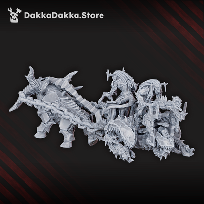 Hellspawn The Chariot of Burnout, Hellspawn proxy miniature, 28mm heroic scale unpainted resin, view 2