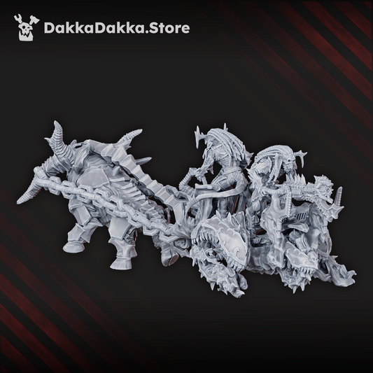 Hellspawn The Chariot of Burnout, Hellspawn proxy miniature, 28mm heroic scale unpainted resin, view 2