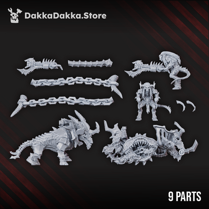 Hellspawn The Chariot of Burnout, Hellspawn proxy miniature, 28mm heroic scale unpainted resin, view 3