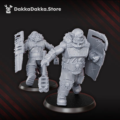 Mutant Uprising Vulture Ogres x3 (3 Units), Mutant Uprising proxy miniature, 28mm heroic scale unpainted resin